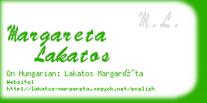 margareta lakatos business card